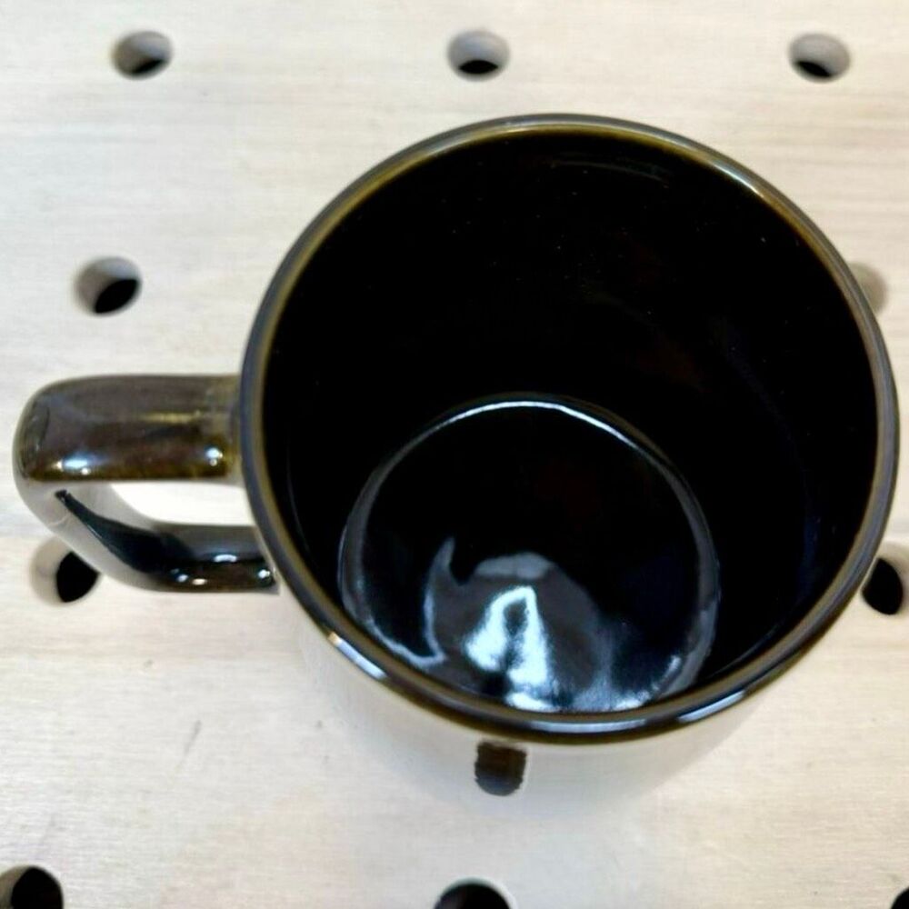 NWT Gorgeous World Market Ombré Blue And Brown Reactive Glaze Ceramic 22 oz Mug - Picture 6 of 9